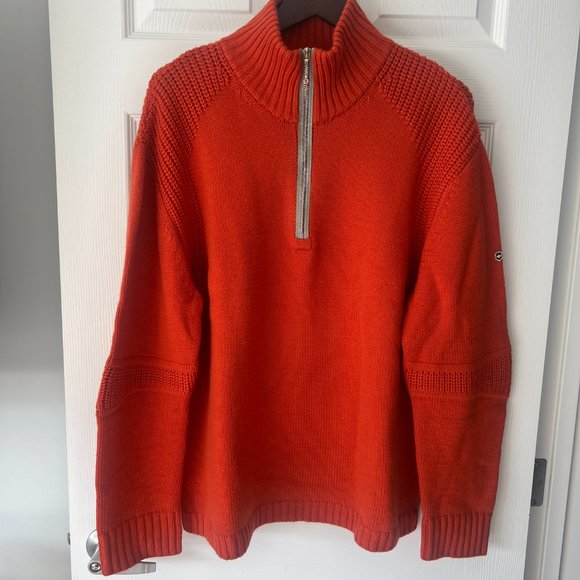 Victorinox Swiss Army Brand 100% Wool Sweater w/Neckline Zip-Up! - Picture 4 of 10